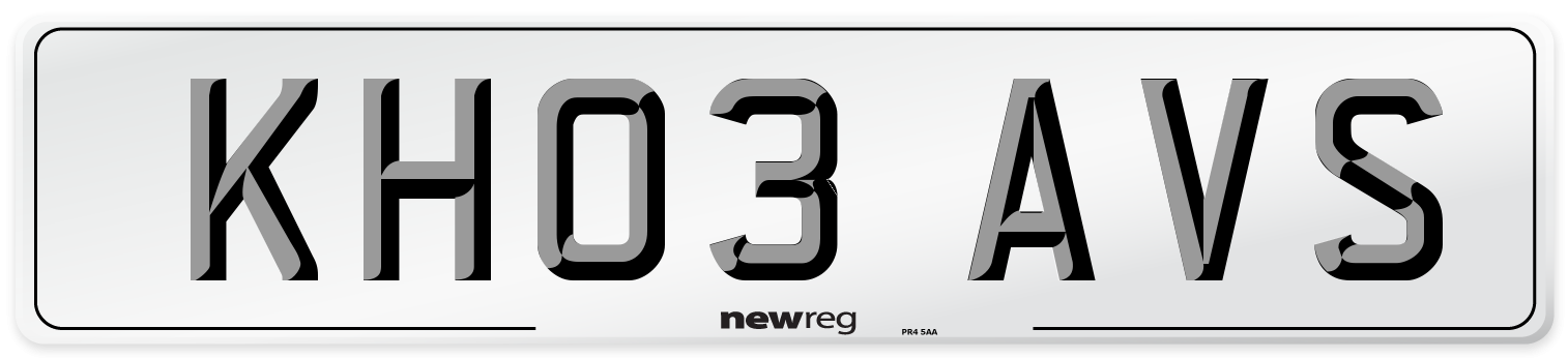 KH03 AVS Number Plate from New Reg